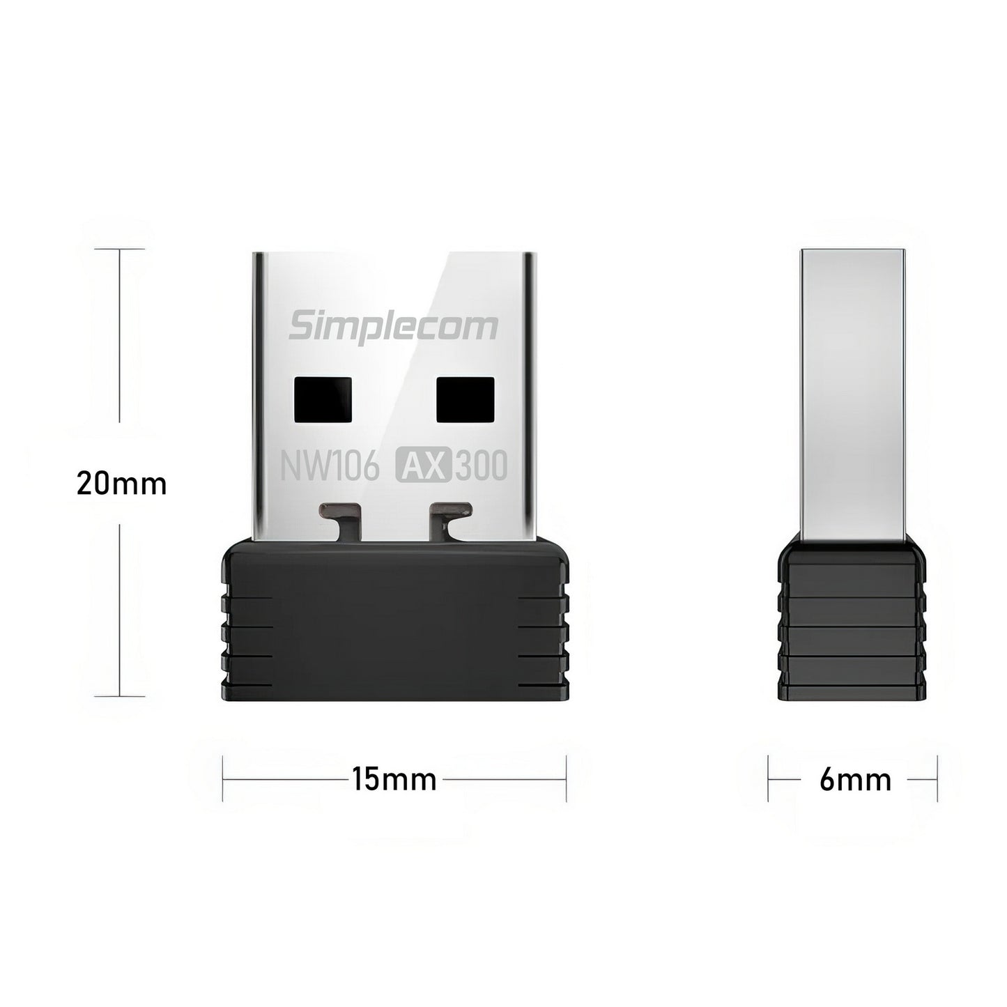 Simplecom NW106 AX300 2.4GHz Wi-Fi 6 USB Wireless Nano Adapter Tristar Online