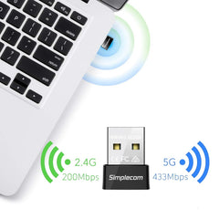 Simplecom NW602 AC600 Dual Band Nano USB WiFi Wireless Adapter Tristar Online