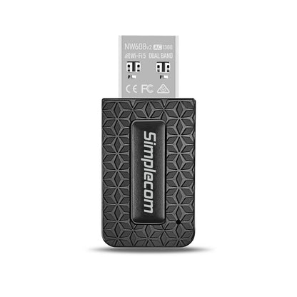 Simplecom NW608v2 WiFi 5 AC1300 Dual-Band USB 3.0 Wireless Adapter Tristar Online