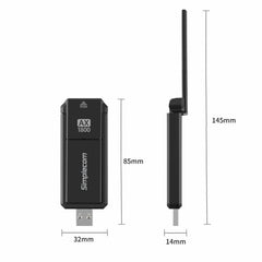 Simplecom NW812 AX1800 Dual Band WiFi 6 USB Adapter with Foldable Antenna Tristar Online