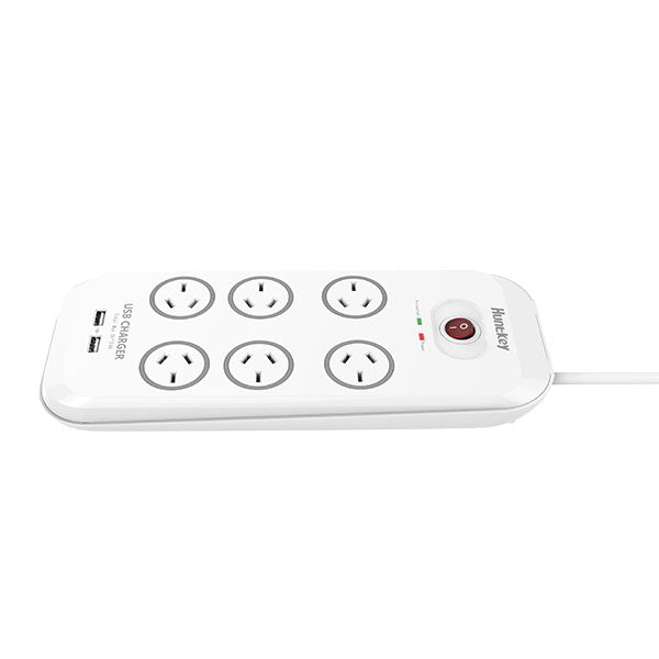Huntkey 6-Outlet Surge Protector with 2 USB Charging Outlets (SAC607) Tristar Online