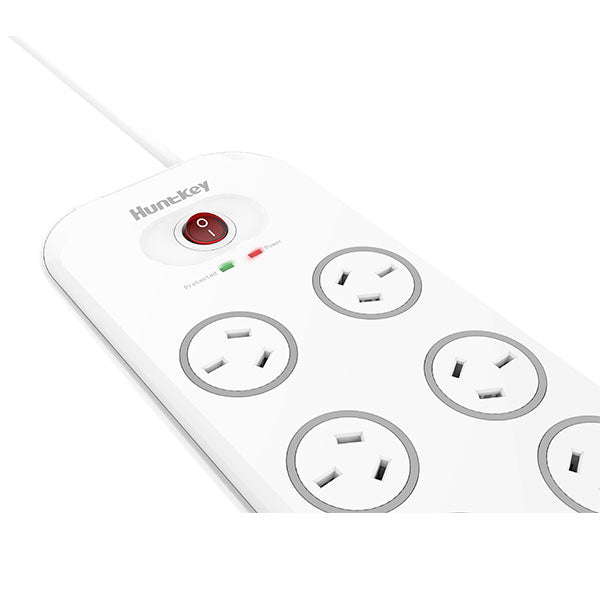 Huntkey 6-Outlet Surge Protector with 2 USB Charging Outlets (SAC607) Tristar Online