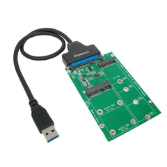 Simplecom SA221 USB 3.0 to mSATA + NGFF M.2 (B Key) SSD 2 in 1 Combo Adapter Tristar Online