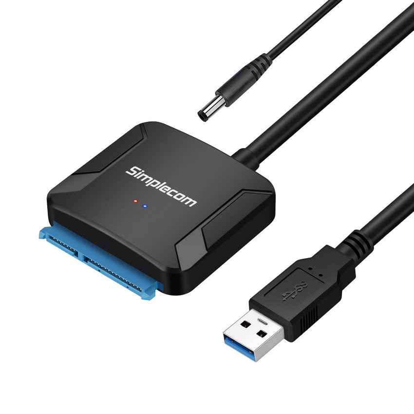 Simplecom SA236 USB 3.0 to SATA Adapter Cable Converter with Power Supply for 2.5" & 3.5" HDD SSD Tristar Online