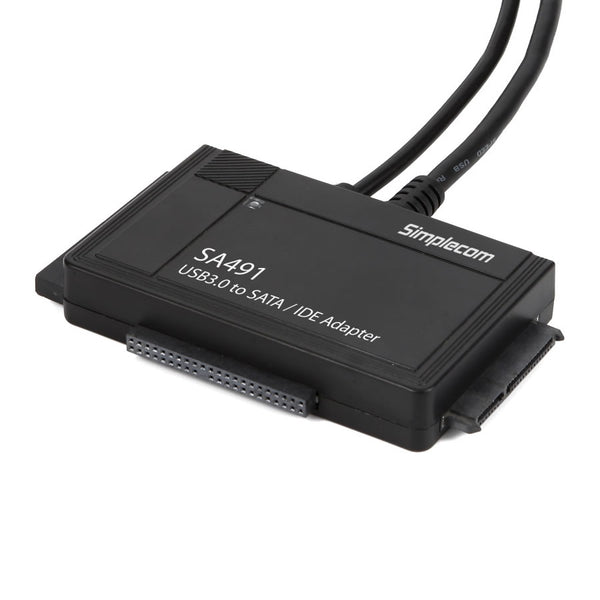 Simplecom SA491 3-IN-1 USB 3.0 TO 2.5", 3.5" & 5.25" SATA/IDE Adapter with Power Supply Tristar Online