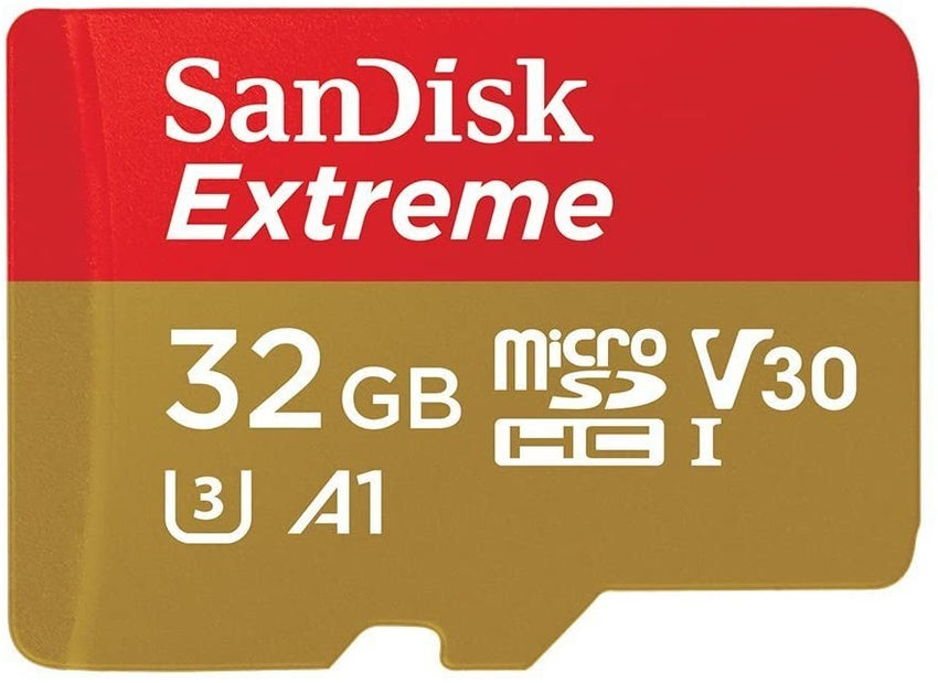 SANDISK SDSQXAF-032G-GN6MN 32GB MICRO SDHC EXTREME A1 V30, UHS-I/ U3, 100MB/s ,NO  SD ADAPTER Tristar Online