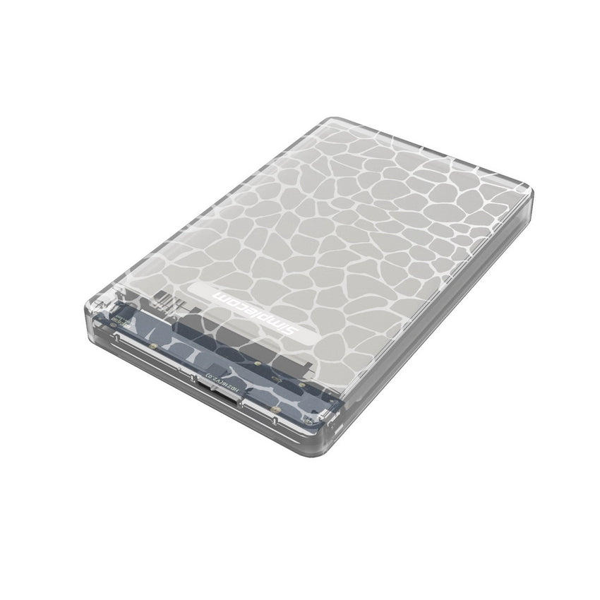 Simplecom SE101 Compact Tool-Free 2.5'' SATA to USB 3.0 HDD/SSD Enclosure Transparent Clear Tristar Online