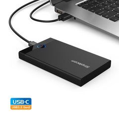 Simplecom SE229 Tool-free 2.5" SATA HDD SSD to USB-C Enclosure USB 3.2 Gen 2 Tristar Online