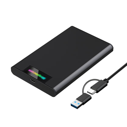 Simplecom SE239 Tool-free 2.5" SATA HDD SSD to USB-C Enclosure with RGB Lights USB 3.2 Gen 2 Tristar Online