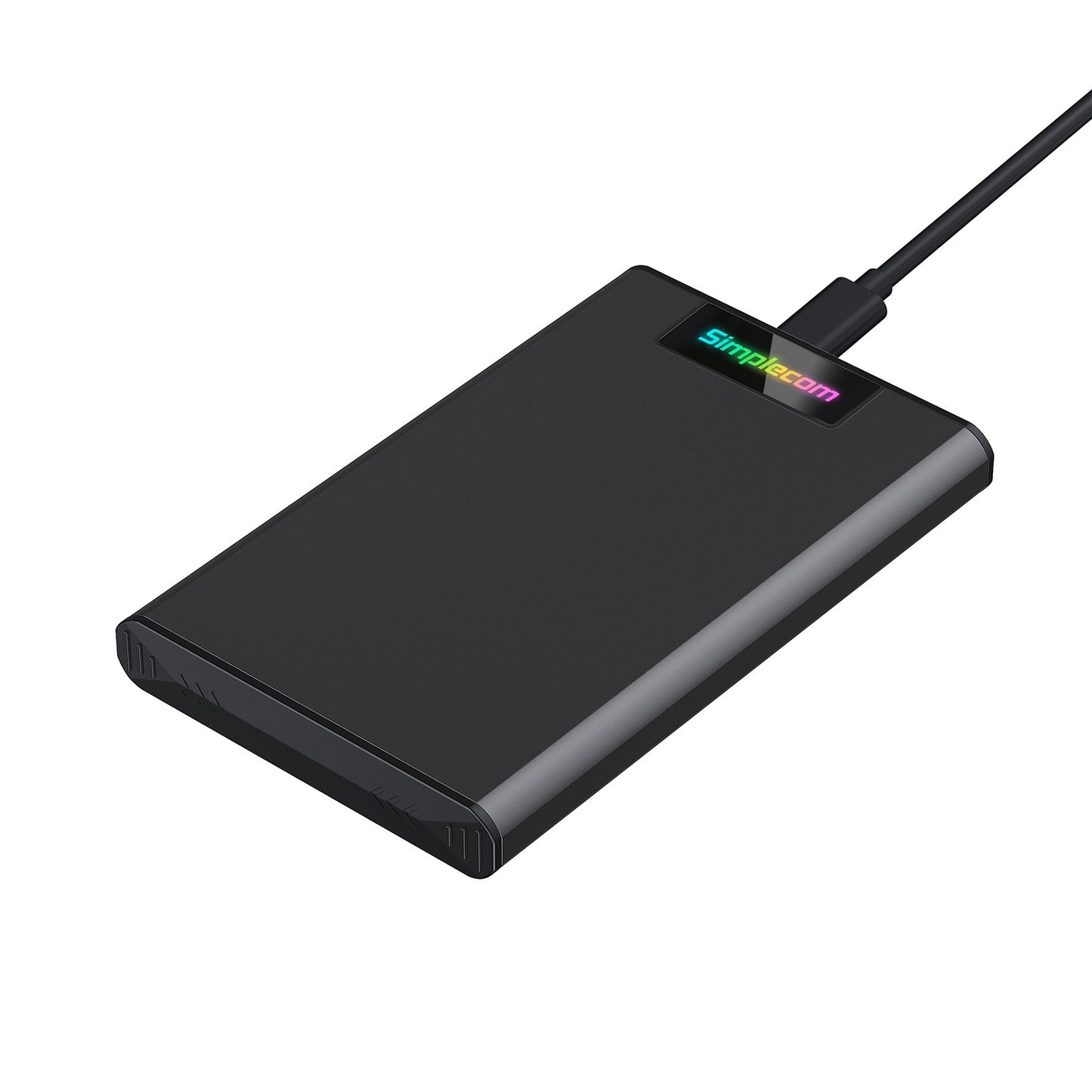 Simplecom SE239 Tool-free 2.5" SATA HDD SSD to USB-C Enclosure with RGB Lights USB 3.2 Gen 2 Tristar Online