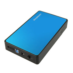 Simplecom SE325 Tool Free 3.5" SATA HDD to USB 3.0 Hard Drive Enclosure Blue Tristar Online