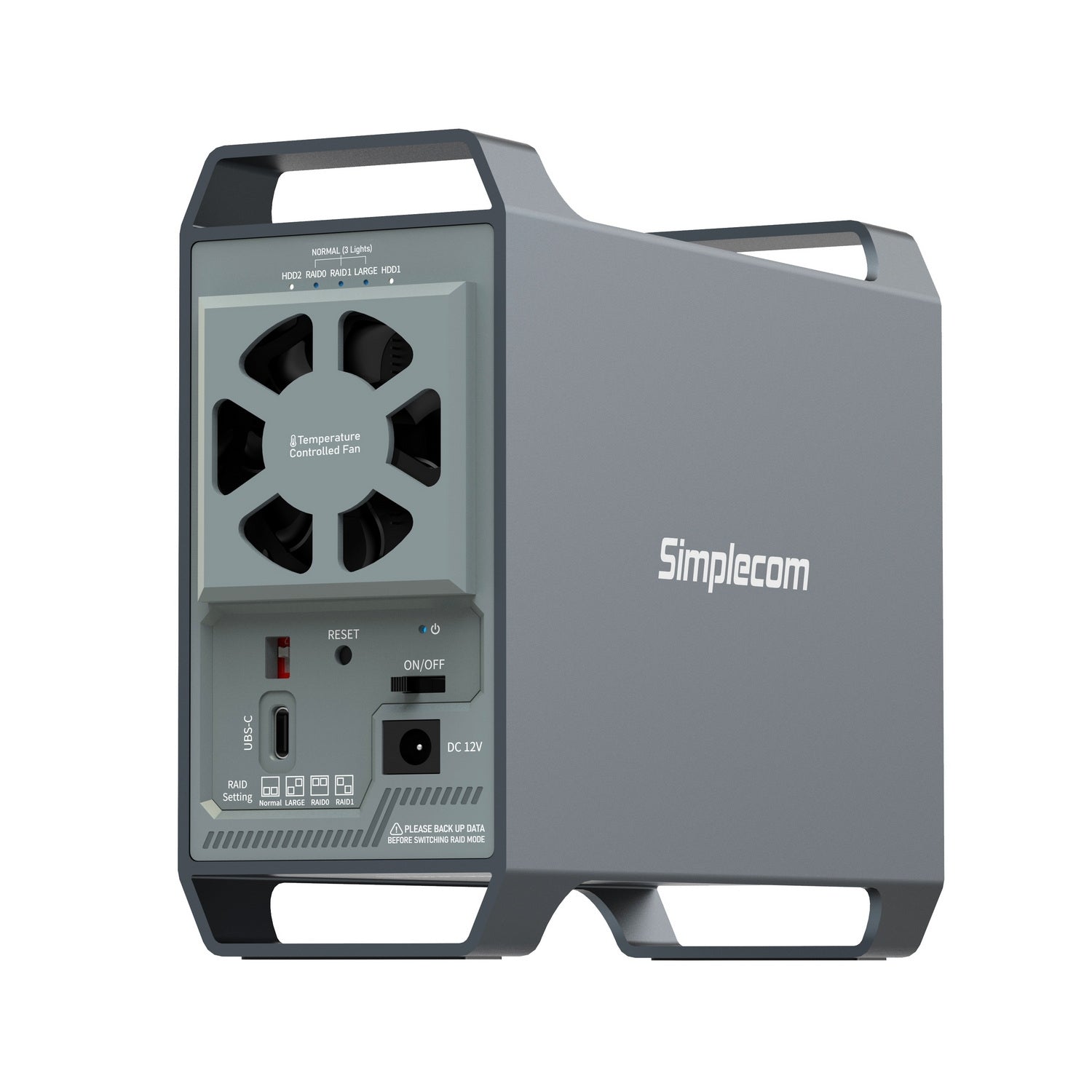 Simplecom SE482 SuperSpeed USB Dual Bay 3.5" SATA Hard Drive RAID Enclosure USB-C RAID 0/1, JBOD Tristar Online