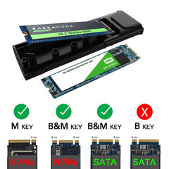 Simplecom SE504v2 NVMe / SATA Dual Protocol M.2 SSD USB-C Enclosure Tool-Free USB 3.2 Gen 2 10Gbps Tristar Online
