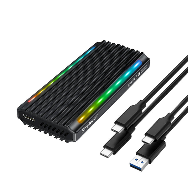 Simplecom SE525 NVMe / SATA M.2 SSD USB-C Enclosure with RGB Light USB 3.2 Gen 2 10Gbps Tristar Online