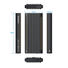 Simplecom SE525 NVMe / SATA M.2 SSD USB-C Enclosure with RGB Light USB 3.2 Gen 2 10Gbps Tristar Online