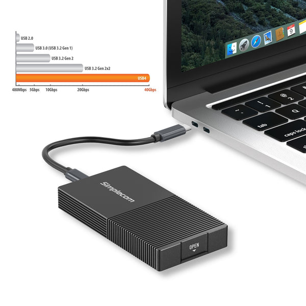 Simplecom SE640 USB4 to NVMe M.2 SSD USB-C Enclosure 40Gbps Tristar Online