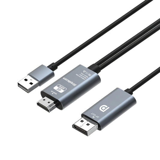 Simplecom TH201 HDMI to DisplayPort Active Converter Cable 4K@60hz USB Powered 2M Tristar Online