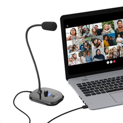 Simplecom UM360 Plug and Play USB Desktop Microphone with Headphone Jack Tristar Online