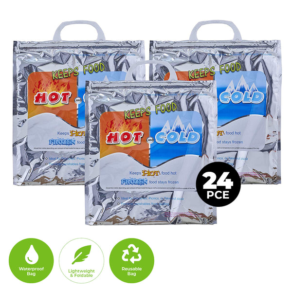 Home Master 24PCE Thermal Bags Reusable Hot/Cold Snap Lock Handles 49 x 51cm Tristar Online