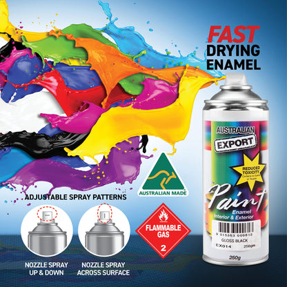 Australian Export 12PK 250gm Aerosol Spray Paint Cans  [Colour: Machinery Grey] Tristar Online