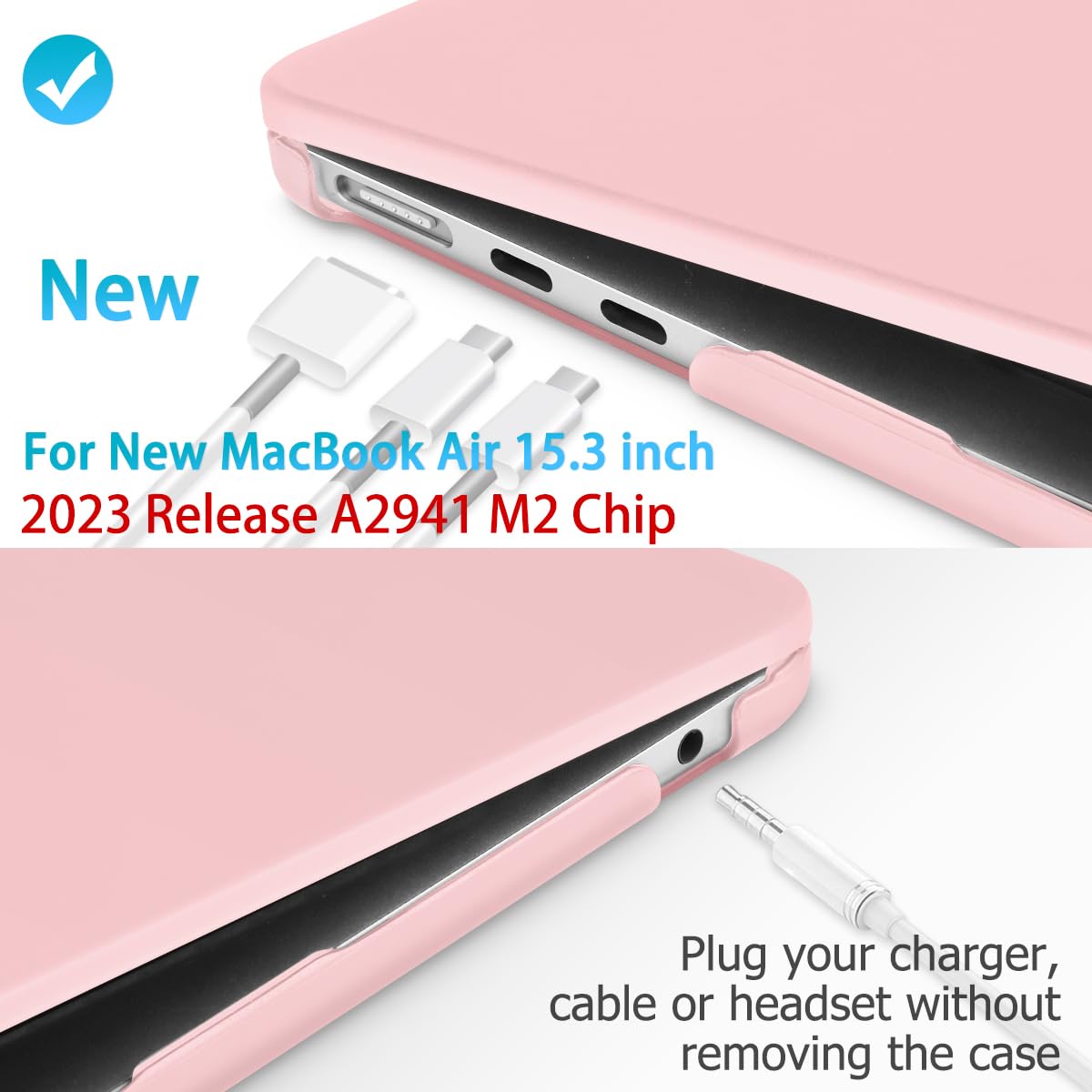 15 inch Air 2023 MacBook Air Matte Case  A2941 M2 Chip Hard Shell Case Keyboard Cover Sold Pink Tristar Online