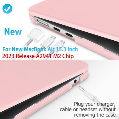 15 inch Air 2023 MacBook Air Matte Case  A2941 M2 Chip Hard Shell Case Keyboard Cover Sold Pink Tristar Online