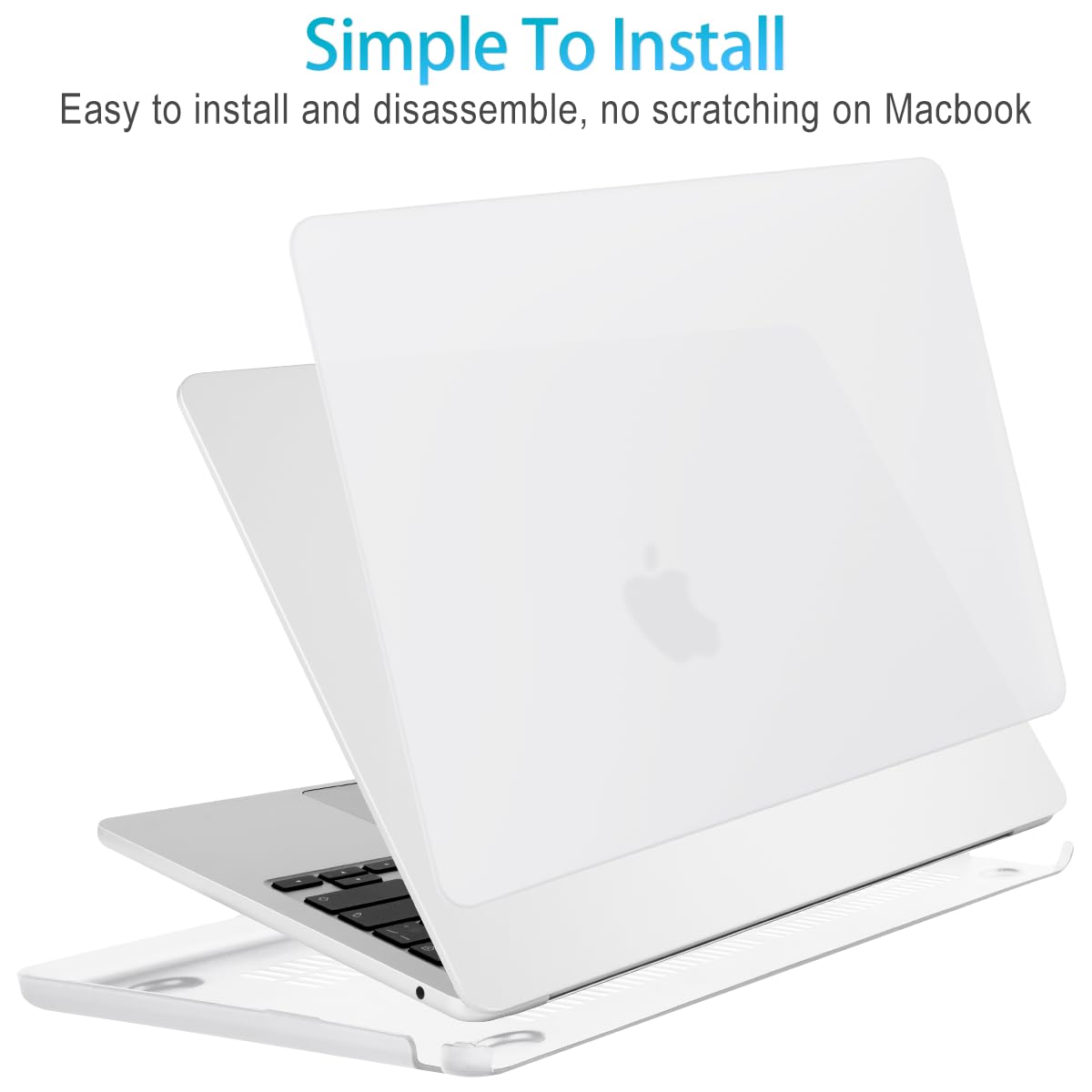 15 inch Air 2023 MacBook Air Matte Case  A2941 M2 Chip Hard Shell Case Keyboard Cover White Tristar Online