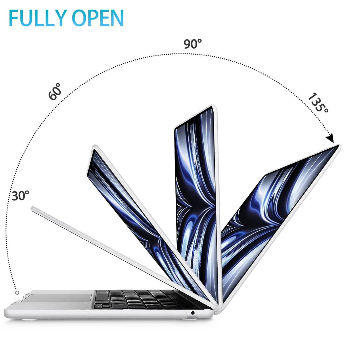 15 inch Air 2023 MacBook Air Matte Case  A2941 M2 Chip Hard Shell Case Keyboard Cover White Tristar Online