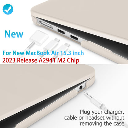 15 inch Air 2023 MacBook Air Matte Case  A2941 M2 Chip Hard Shell Case Keyboard Cover Grey Tristar Online