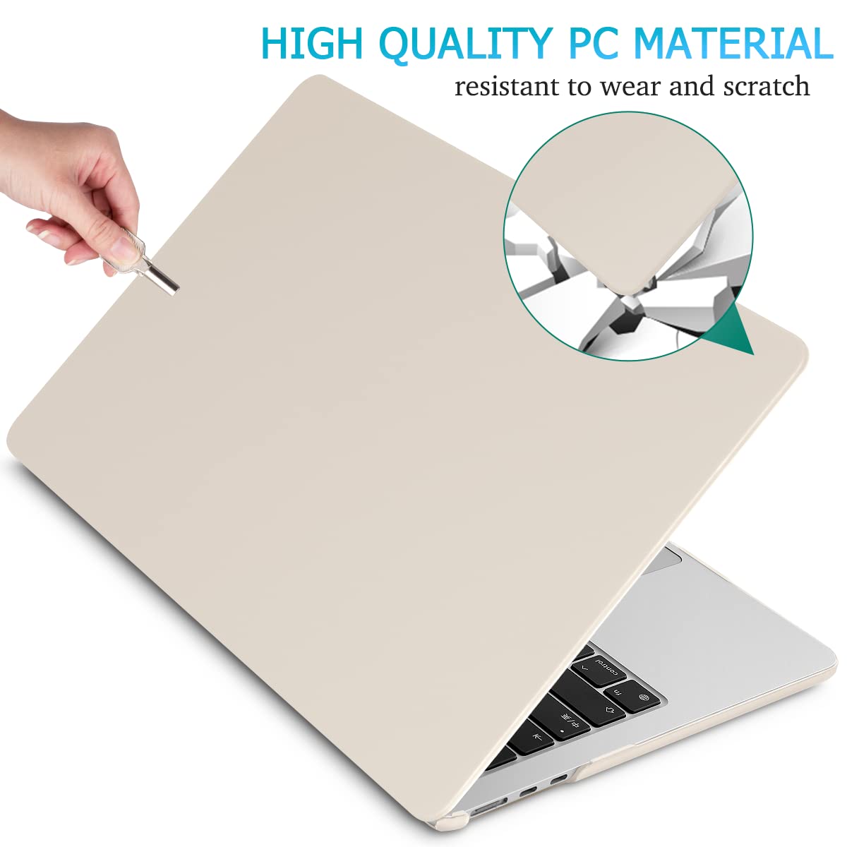 15 inch Air 2023 MacBook Air Matte Case  A2941 M2 Chip Hard Shell Case Keyboard Cover Grey Tristar Online