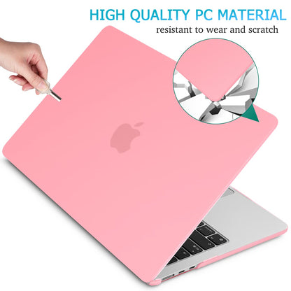 15 inch Air 2023 MacBook Air Matte Case  A2941 M2 Chip Hard Shell Case Keyboard Cover Pink Tristar Online