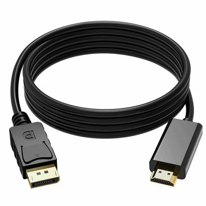 1.8m DisplayPort Display Port DP Gold to HDMI Male Video Audio Converter Cable Tristar Online
