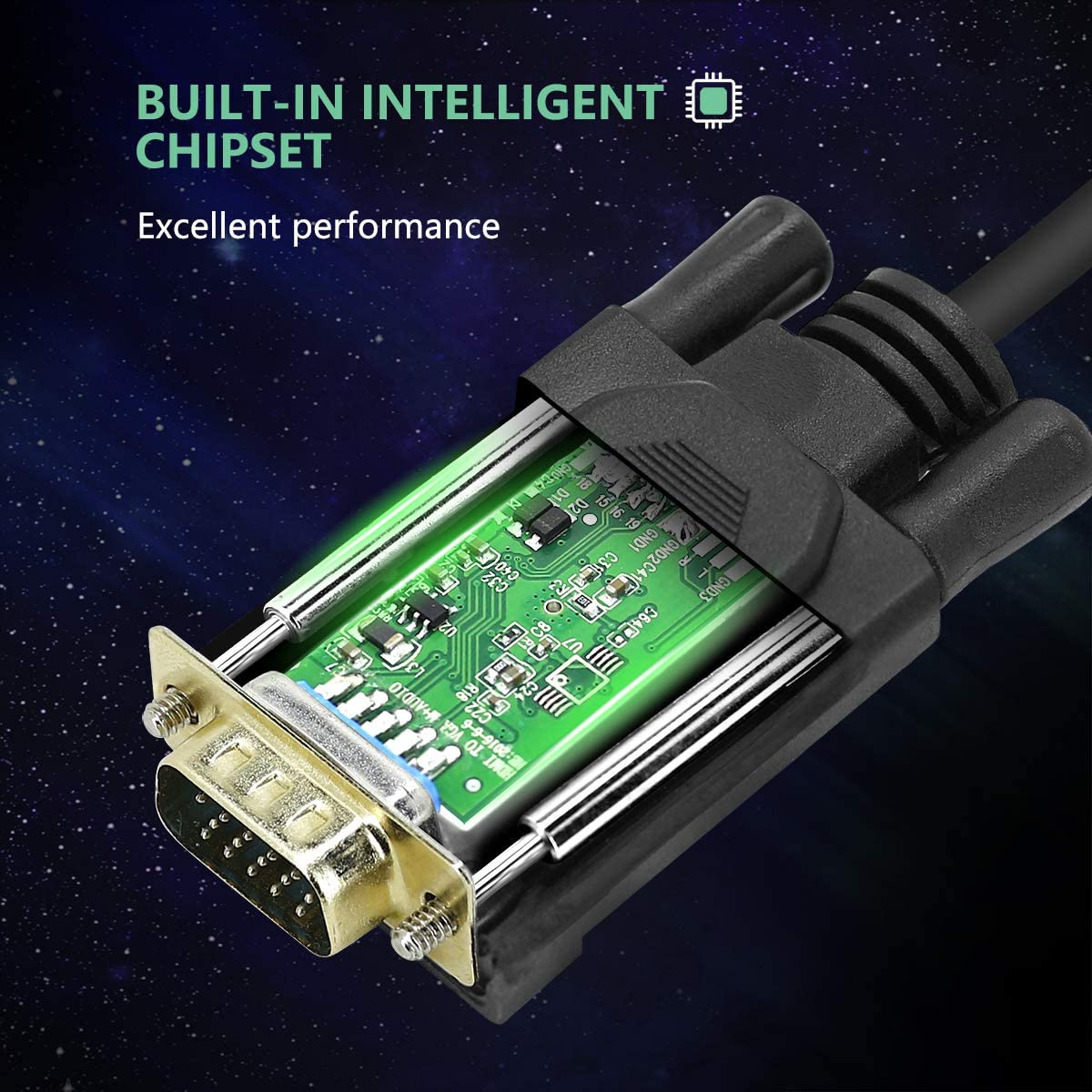 1.8M 6 Feet HDMI Male to VGA Male Cable for Computer, Laptop, PC, Monitor ETC Tristar Online
