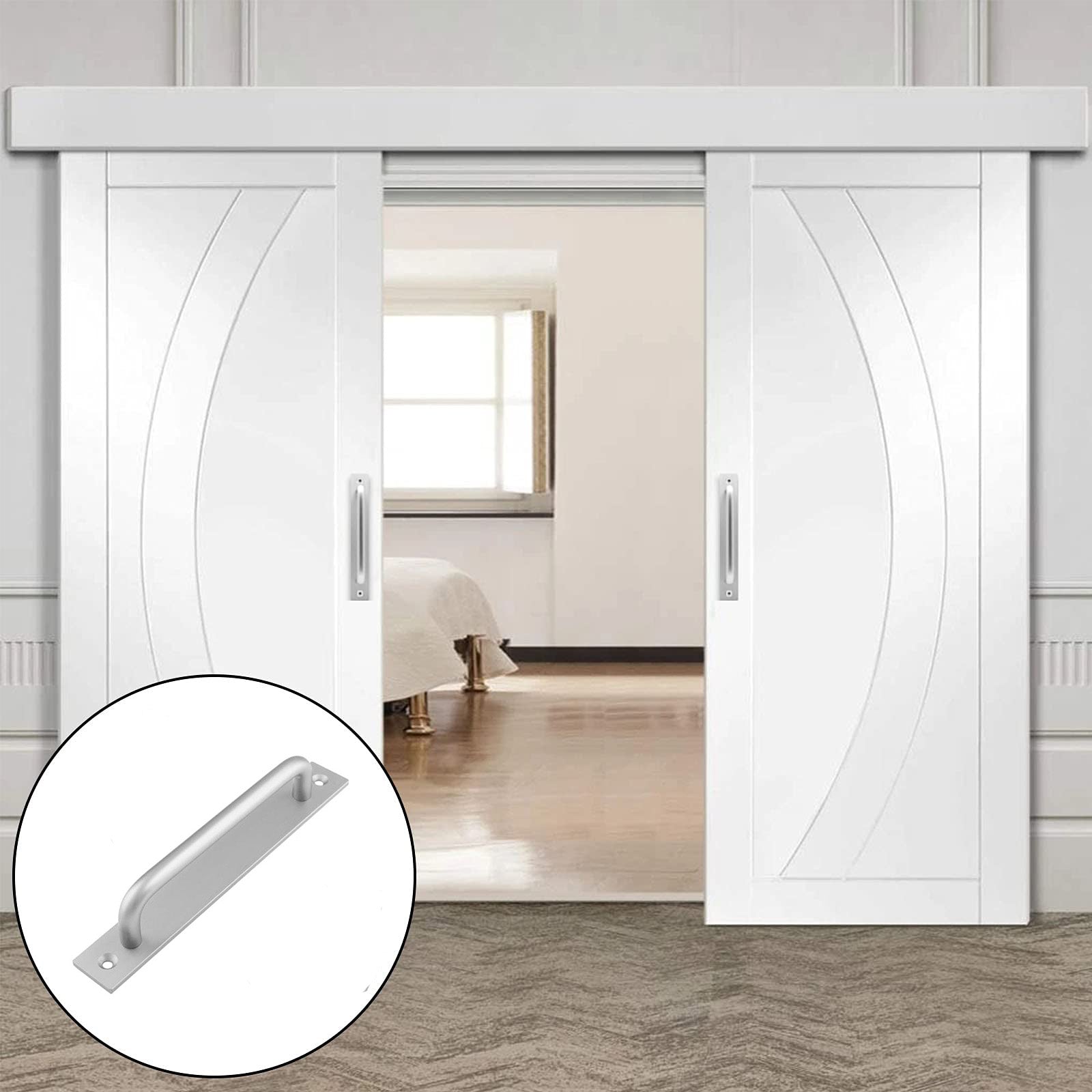 Barn Door Handle Sliding Pull Cabinet Door Handles Drawer knobs Kitchen Handles Silver Tristar Online