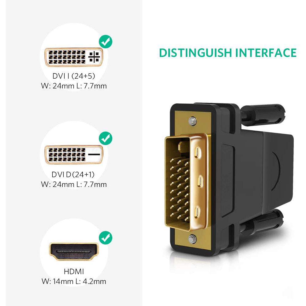 DVI-D 24+1 Male to HDMI Female Adapter Converter Gold Plated Support 1080P Tristar Online