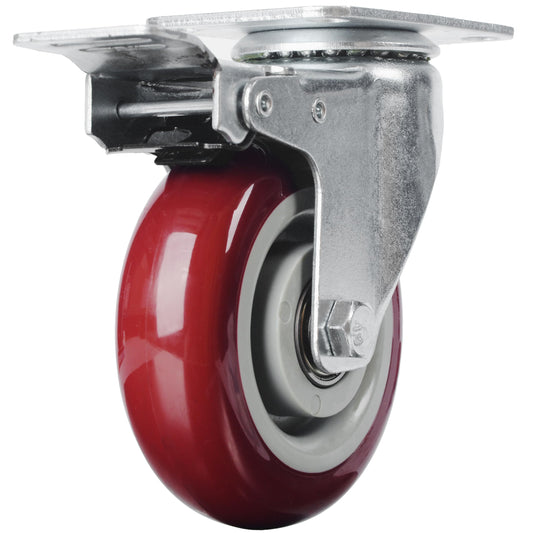 4 inch Heavy Duty Casters Lockable Caster Wheel Swivel Casters Castor with Brakes for Furniture and Workbench Cart Tristar Online
