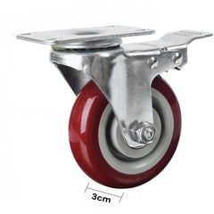 4 inch Heavy Duty Casters Lockable Caster Wheel Swivel Casters Castor with Brakes for Furniture and Workbench Cart Tristar Online