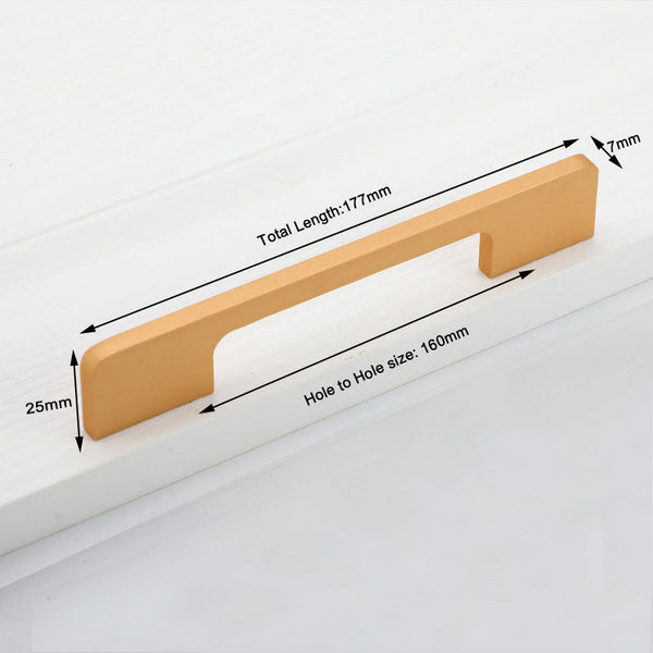 Slim Design Kitchen Cabinet Handles Drawer Bar Handle Pull Gold 160MM Tristar Online