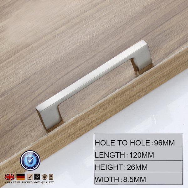 Brushed Nickel Kitchen Door Cabinet Drawer Handle Pulls 96MM Tristar Online