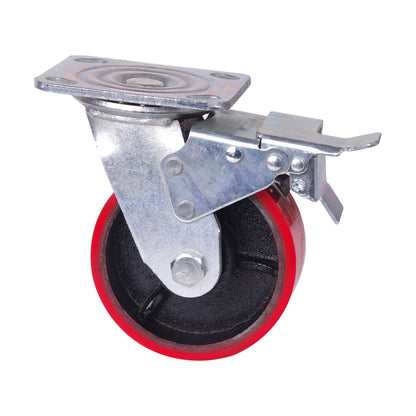 5 inch Industrial 500KG Caster Wheels Swivel with Brake Locking Casters Castor Wheels Cart Furniture Workbench Tristar Online