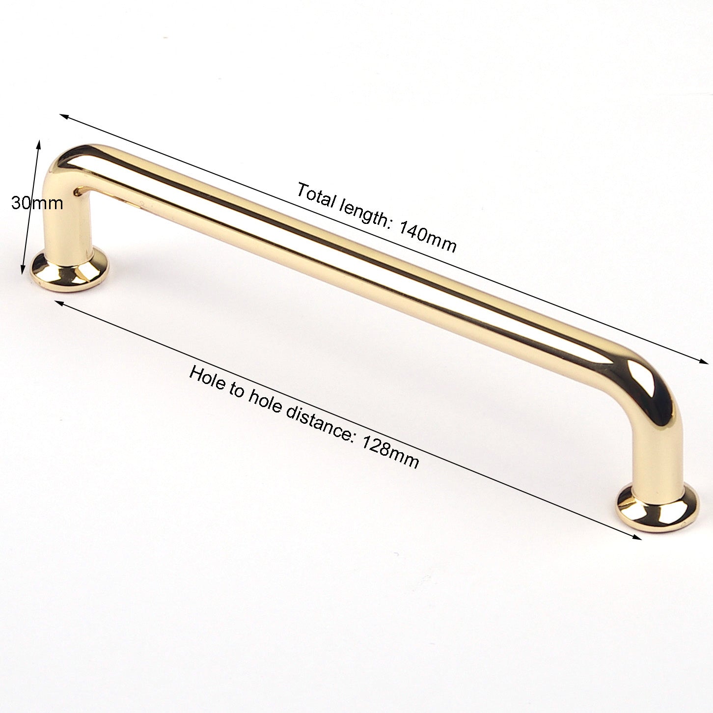 128mm Polished gold Furniture Kitchen Bathroom Cabinet Handles Drawer Bar Handle Pull Knob Tristar Online