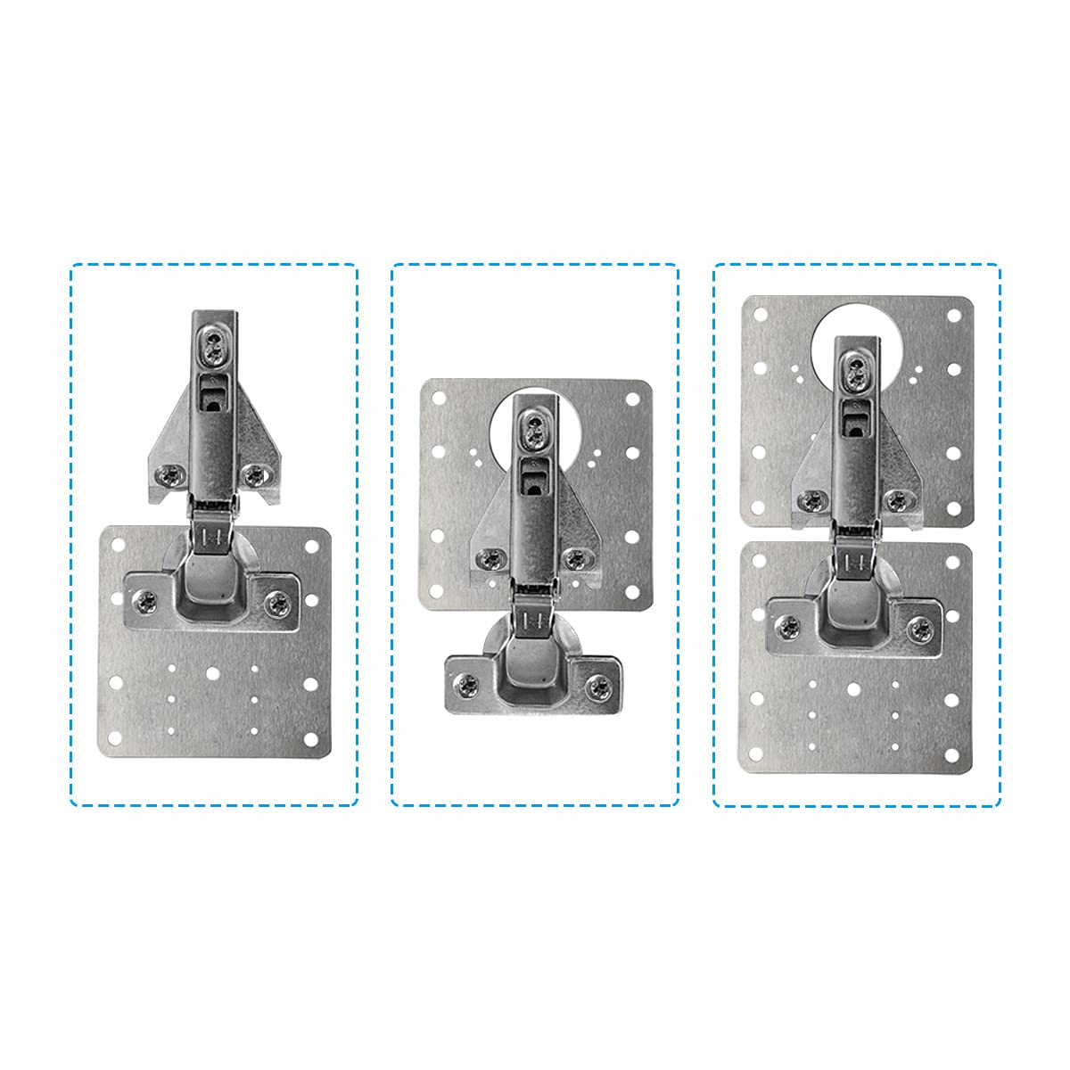 6 Pcs Kitchen Cupboard Door Cabinet Hinges Repair Plate Brackets Kit Fixing Screws Tristar Online