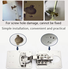 6 Pcs Kitchen Cupboard Door Cabinet Hinges Repair Plate Brackets Kit Fixing Screws Tristar Online