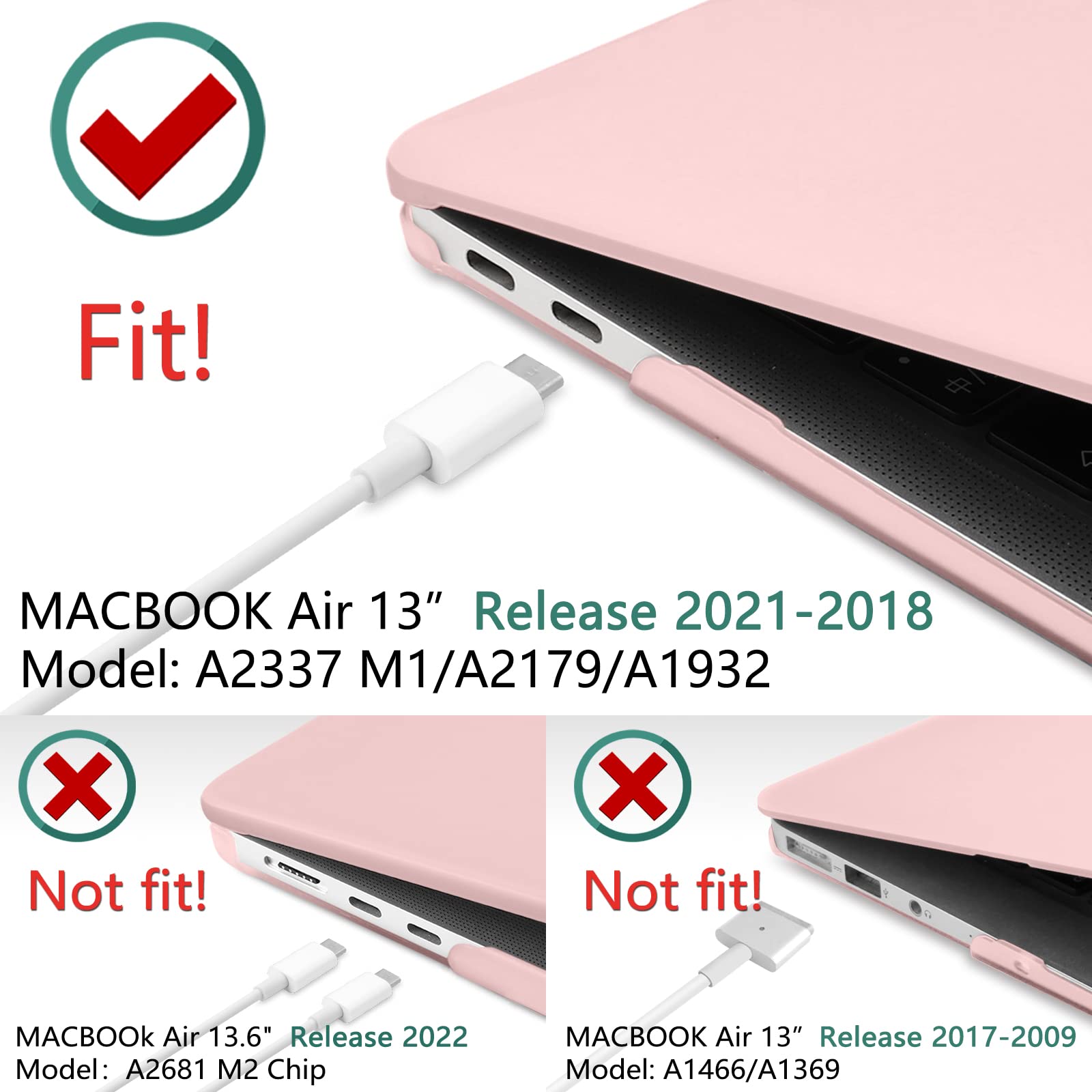 Suitable for  MacBook Air 13 Inch Case 2022 2021 2020 2019 2018, A1932, A2179, A2337 Shell Case Keyboard Cover Tristar Online