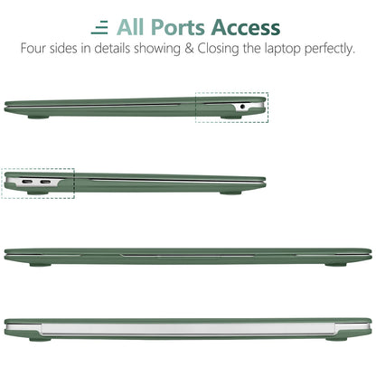 Suitable for  MacBook Air 13 Inch Case 2022 2021 2020 2019 2018, A1932, A2179, A2337 Shell Case Keyboard Cover Dark Green Tristar Online