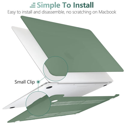 Suitable for  MacBook Air 13 Inch Case 2022 2021 2020 2019 2018, A1932, A2179, A2337 Shell Case Keyboard Cover Dark Green Tristar Online