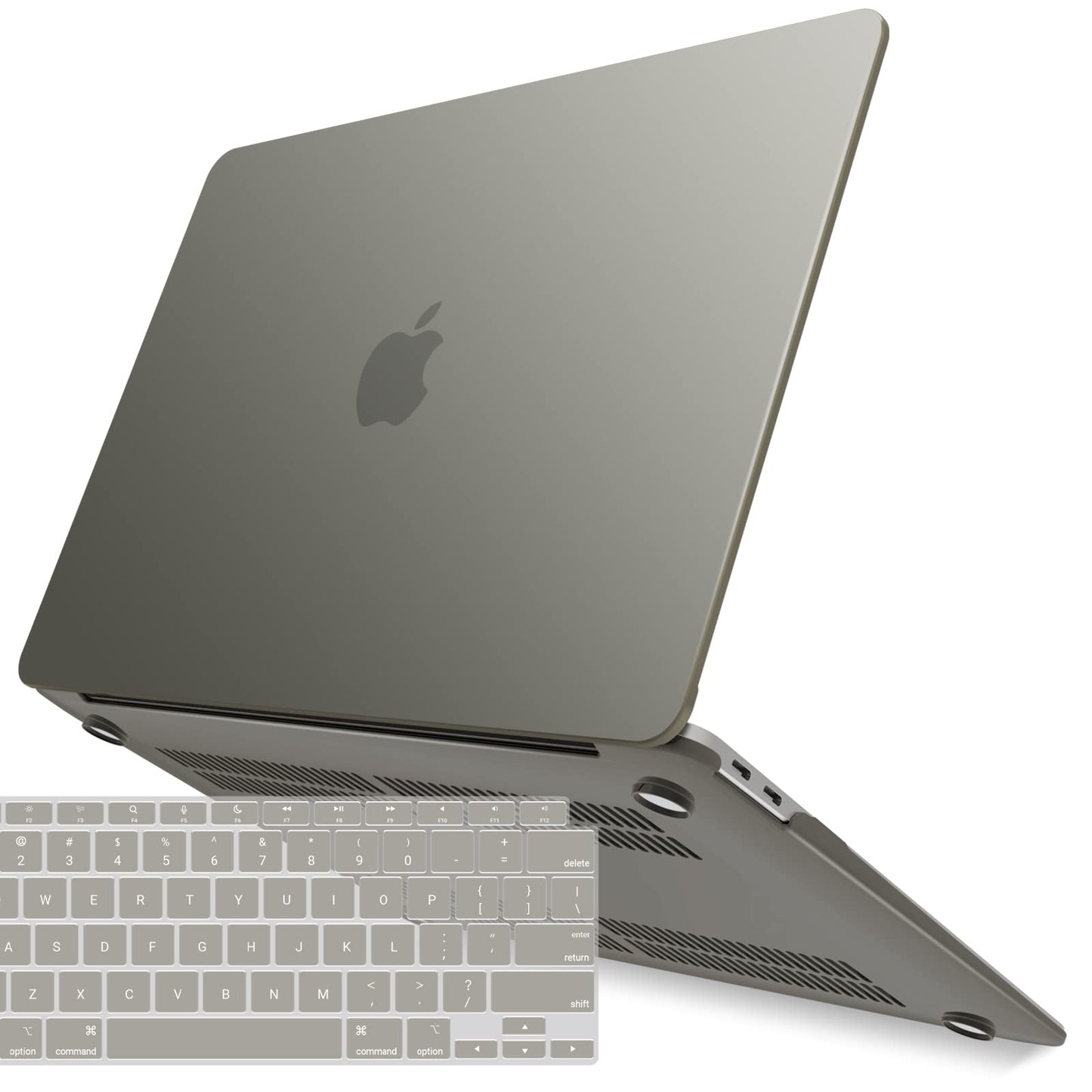 Suitable for  MacBook Air 13 Inch Case 2022 2021 2020 2019 2018, A1932, A2179, A2337 Shell Case Keyboard Cover Grey Tristar Online