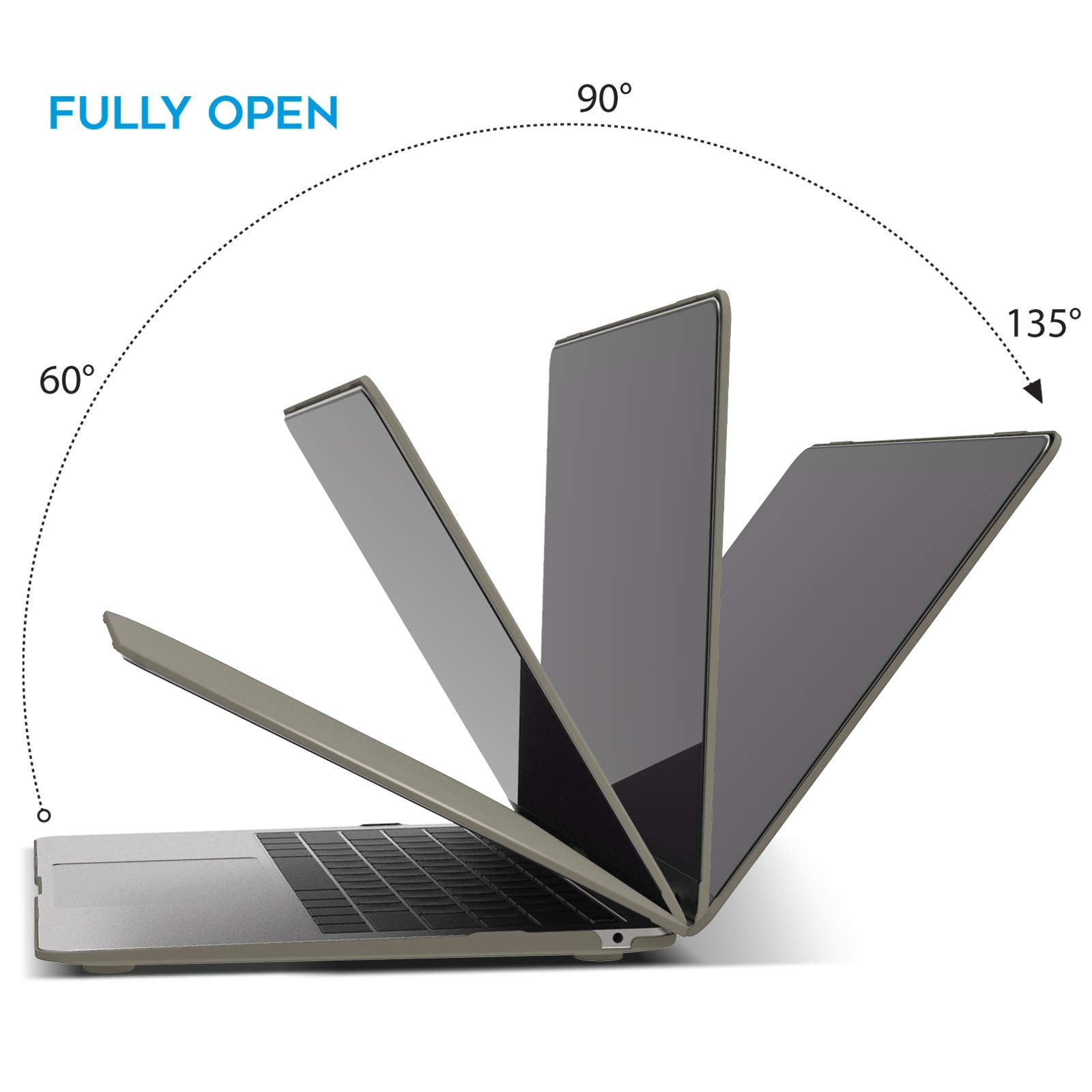 Suitable for  MacBook Air 13 Inch Case 2022 2021 2020 2019 2018, A1932, A2179, A2337 Shell Case Keyboard Cover Grey Tristar Online