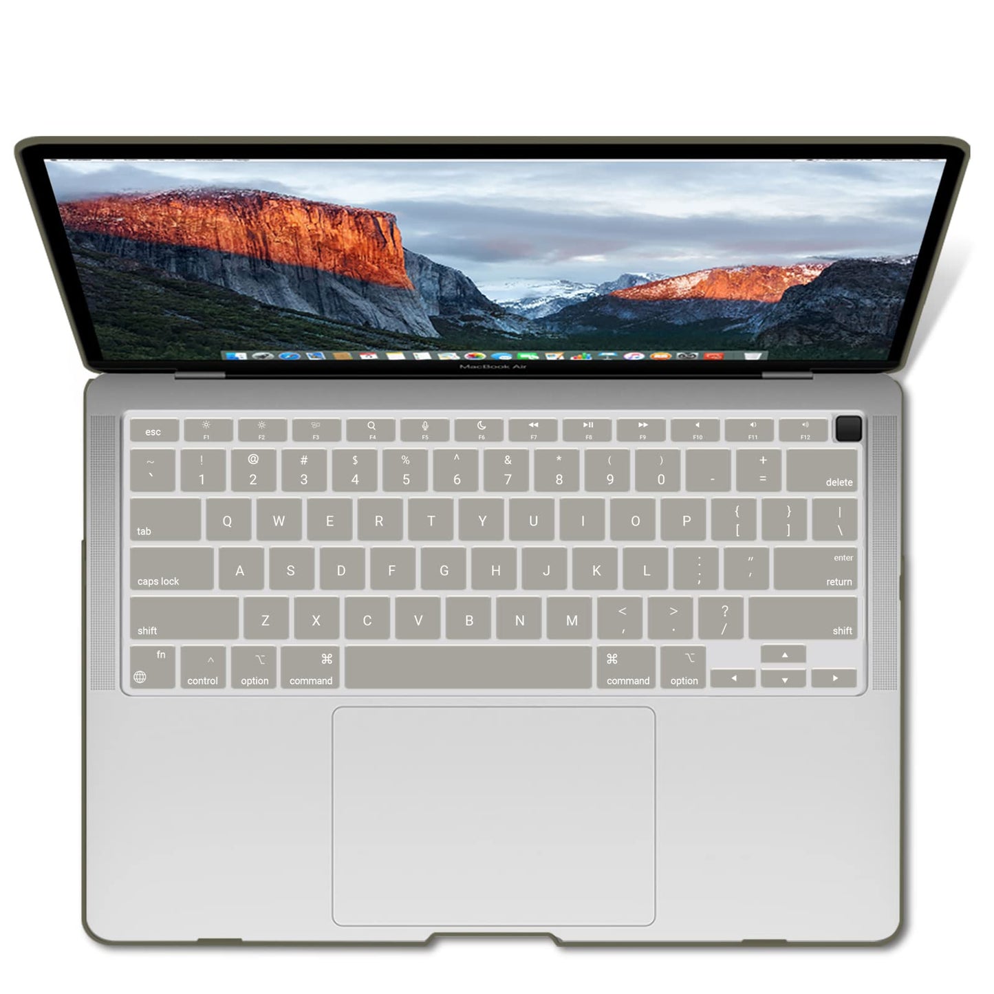 Suitable for  MacBook Air 13 Inch Case 2022 2021 2020 2019 2018, A1932, A2179, A2337 Shell Case Keyboard Cover Grey Tristar Online