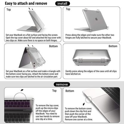 Suitable for  MacBook Air 13 Inch Case 2022 2021 2020 2019 2018, A1932, A2179, A2337 Shell Case Keyboard Cover Grey Tristar Online